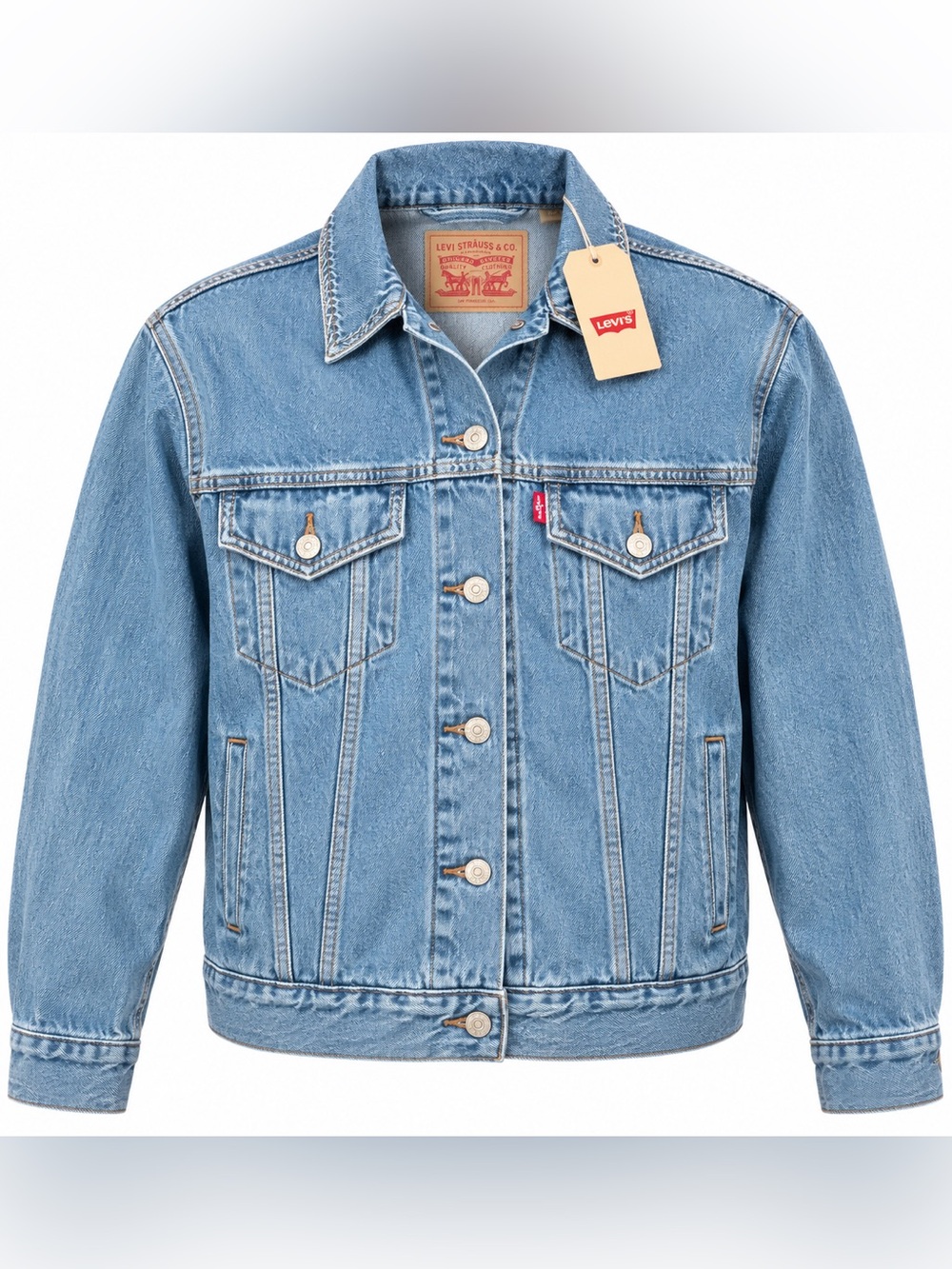 Levi's Light Wash Blue Denim Truckers Jacket